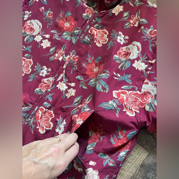 J.G Hook silk floral vintage jacket oversized women’s large - Picture 4 of 11